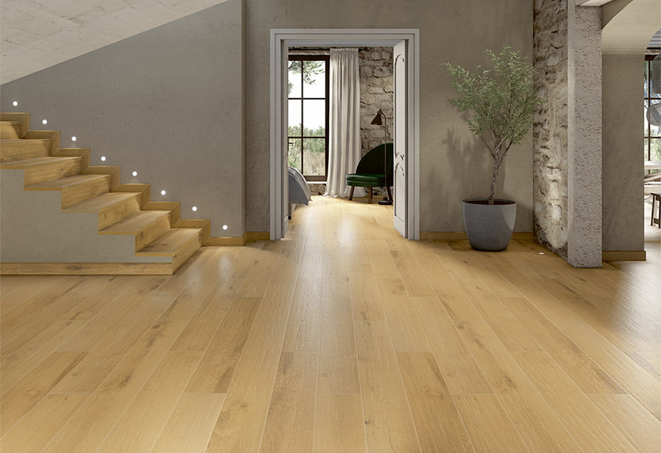 ALQUÉZAR MIEL 20x120 · 8''x48'' · FRONTAL ALQUÉZAR MIEL 15x120 · 6''x48'' · PELDAÑO ANGULAR ALQUÉZAR MIEL 120x32/3 · 48''x12,5''/1'' · REMATE PELDAÑO ANGULAR IZQ. ALQUÉZAR MIEL 3x32 · 1''x12,5 · ZÓCALO ALQUÉZAR MIEL 9,8x120 · 3,9''x48'' · ZANQUÍN ALQUÉZAR MIEL 9,8x30 · 3,9''x11,8''