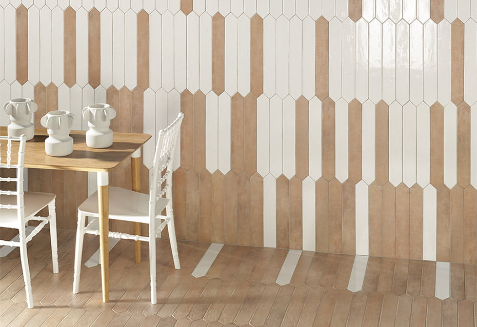 ARROW COTTO 7,4x48 · 3''x19'' · ARROW ARGILE BIANCO 7,4x48 · 3''x19''