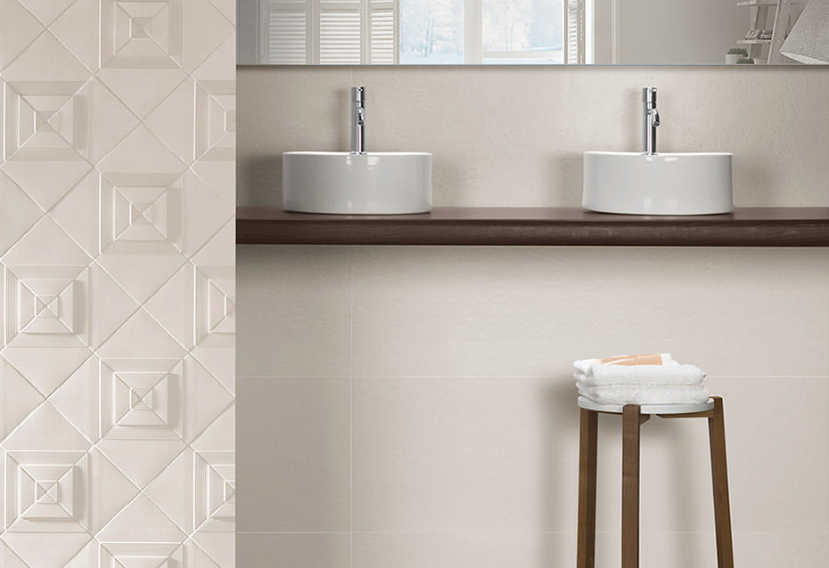 AUSTRAL WHITE 40x120<br>D'AUTORE VALENTINO WHITE 13x13