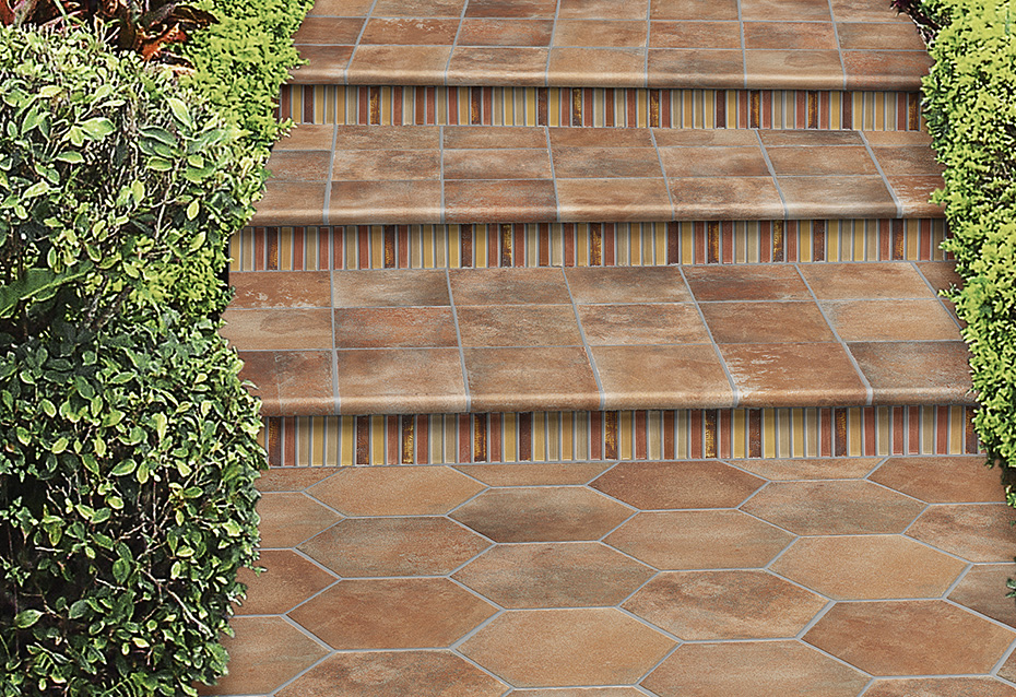 BOSTON NORTH 22,5x22,5 · HEX. 28,5x32,5  · PELDAÑO CURVO BOSTON NORTH 22,5x33/4