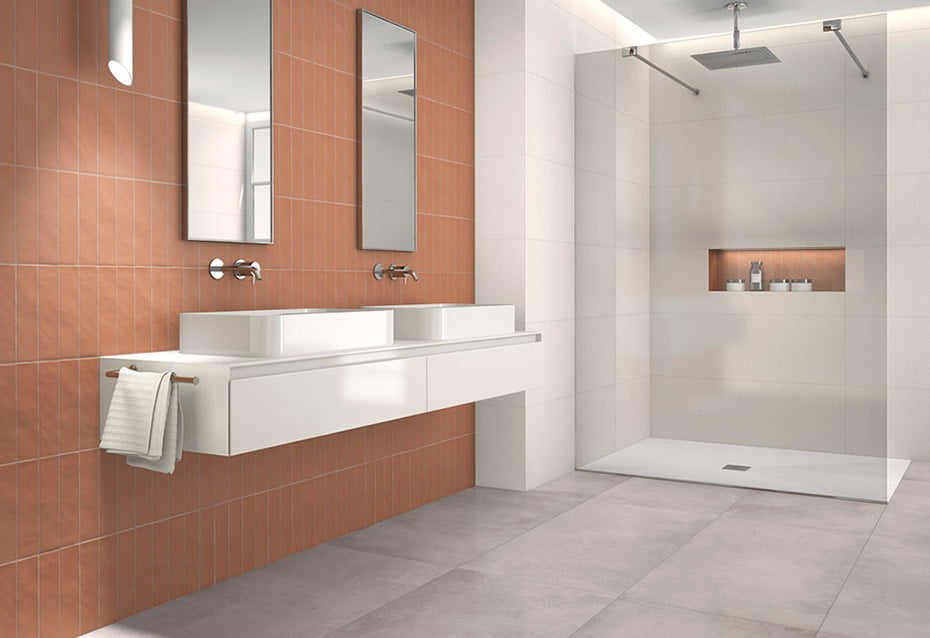 EVOKE CLAY 6,5x26<br>AUSTRAL BIANCO 40X120