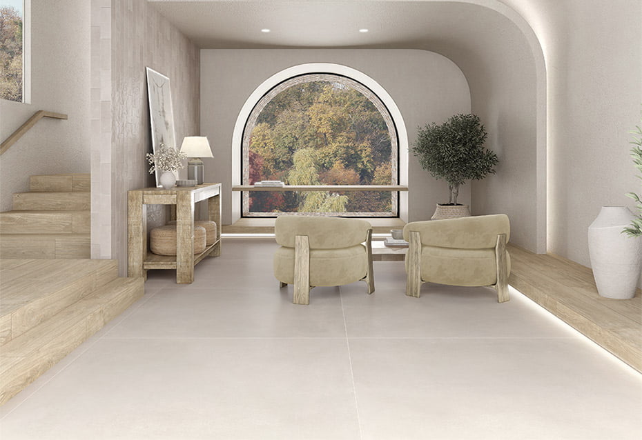 HERITAGE CLAY WHITE 120x120 · 48''x48'' · 6,5x20 · 2,5''x8''
