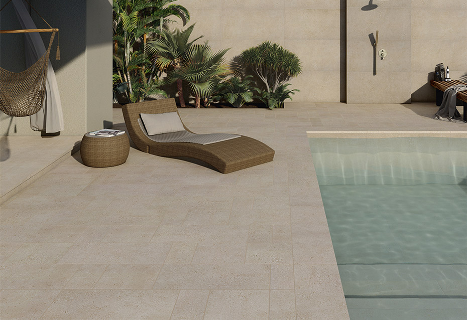 POSETS BEIGE ANTISLIP 36x72 · 14''x28'' / 36x36 · 14''x14'' / 18x36 · 7''x14'' · FRONTAL POSETS BEIGE 15x120 · 6''x48'' · ÁNGULO PELD. 120 INT. POSETS BEIGE ANTISLIP 120x32/3 · 48''x12,5''x17,7/1''