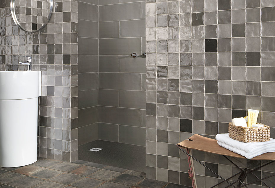 Revestimiento: STOW MIX GREY 10x10 <br>Pavimento: D´ANTICATTO NOTTE 22,5x22,5