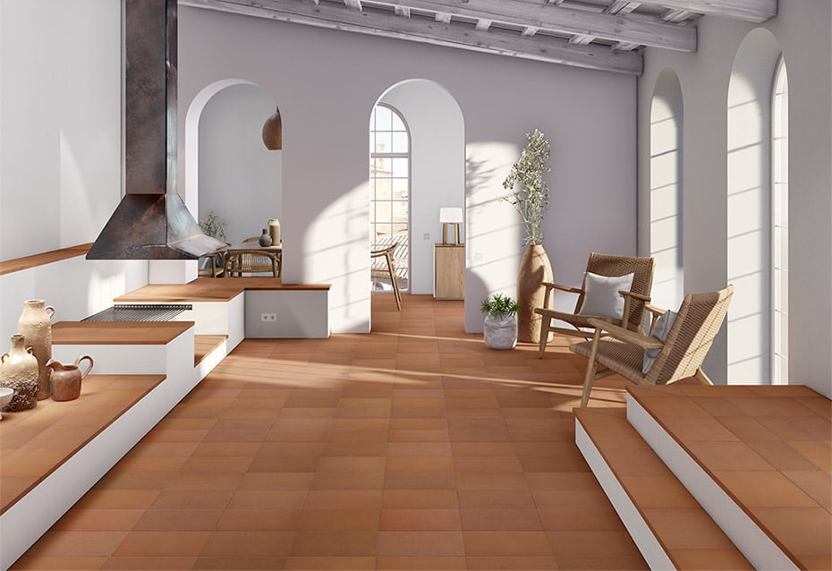 UNIKA BARRO 11x22,5 · 8,8''x4,3'' · PELDAÑO RECTO UNIKA BARRO 45x32/3 · 17,7''x12,5''/1''