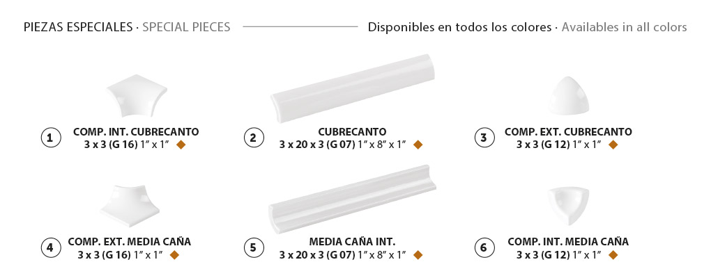 Leyenda Piezas Especiales Piscina